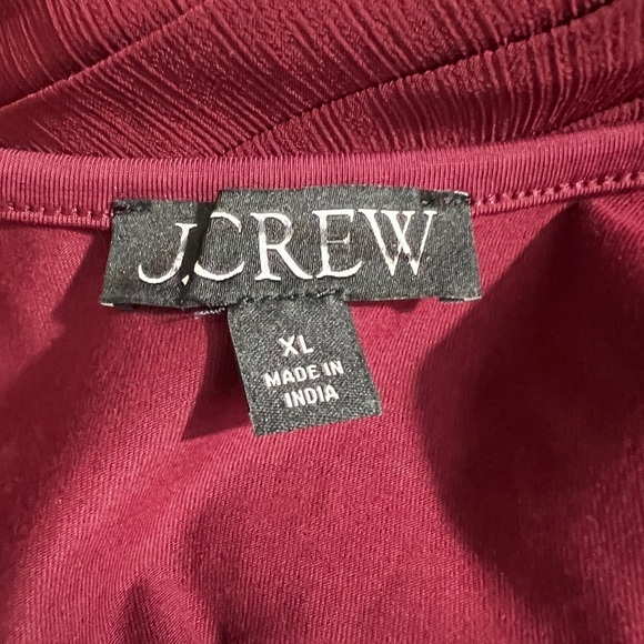 NEW J.Crew Pleated Ballet Dress Burgundy Stretch Cotton Blend A-Line Maxi Dress - Picture 9 of 11